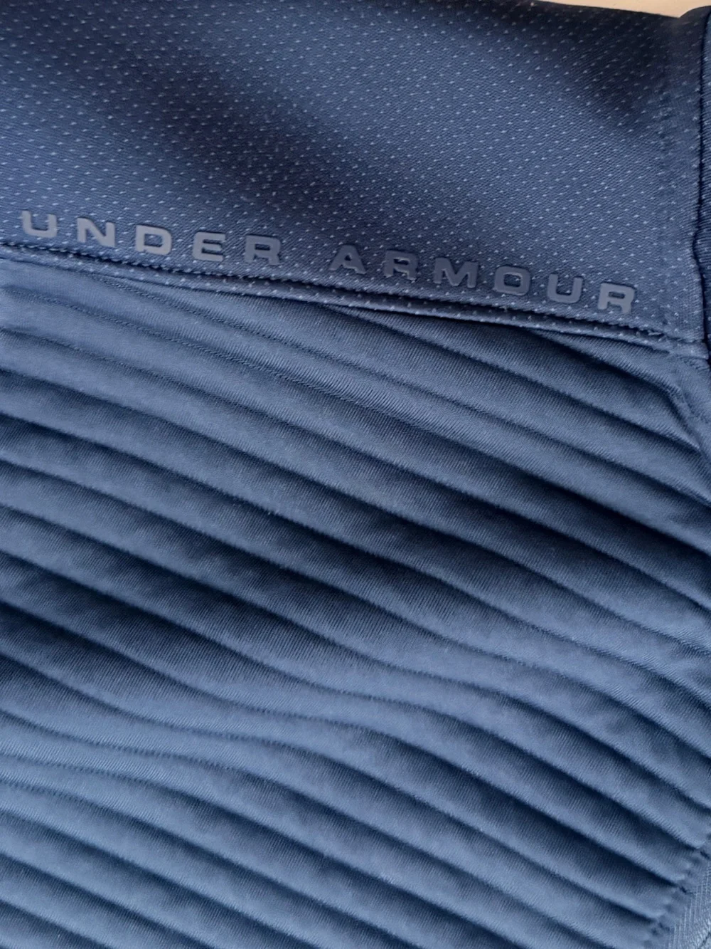 Under Armour Golf ColdGear Ribbed Quarter Zip Pullover Mens L Blue Performance